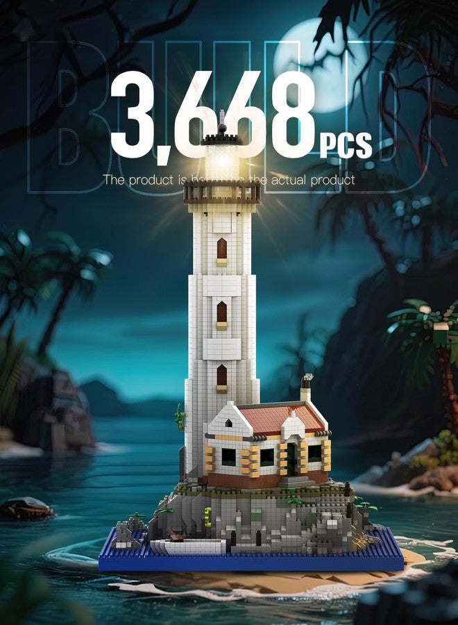 dOvOb Architectural Light House Micro Mini Building Set, 3668PCS Blocks Construction Mode Collectible Display Set for Adults and Teenagers - Image 3